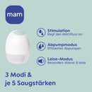B-Ware Mam Milchpumpe Brustpumpe Move Hands Free Tragbar Kompakt Design Akku Stillen