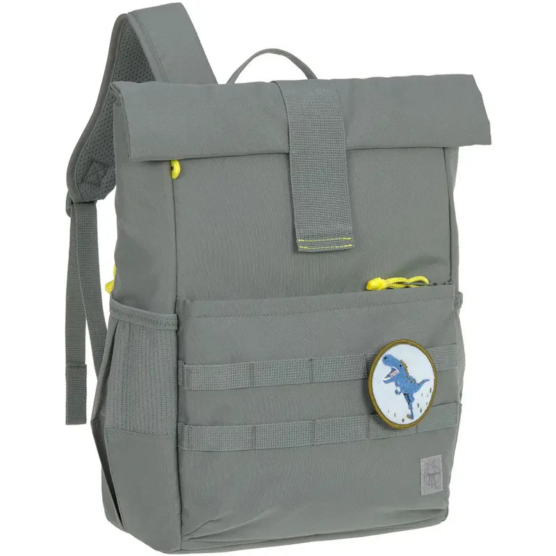 LÄSSIG Kinderrucksack Rolltop - Medium, green, Dino