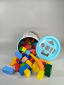  Spielset - Holzbausteine, Stofftier und Auto