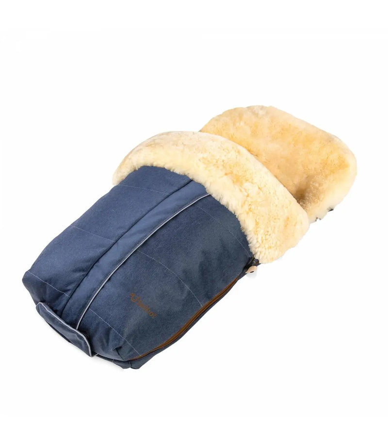 B-Ware Fellhof Cortina Lammfellfusssack Babysack Kinderwagen Lammfell Nachtblau