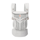Ergobaby Babytrage für Neugeborene bis zum Kleinkind, 4-Positionen Omni 360 Cool Air Mesh Pearl Grey, Ergonomische Baby-Tragetasche Bauchtrage Rückentrage