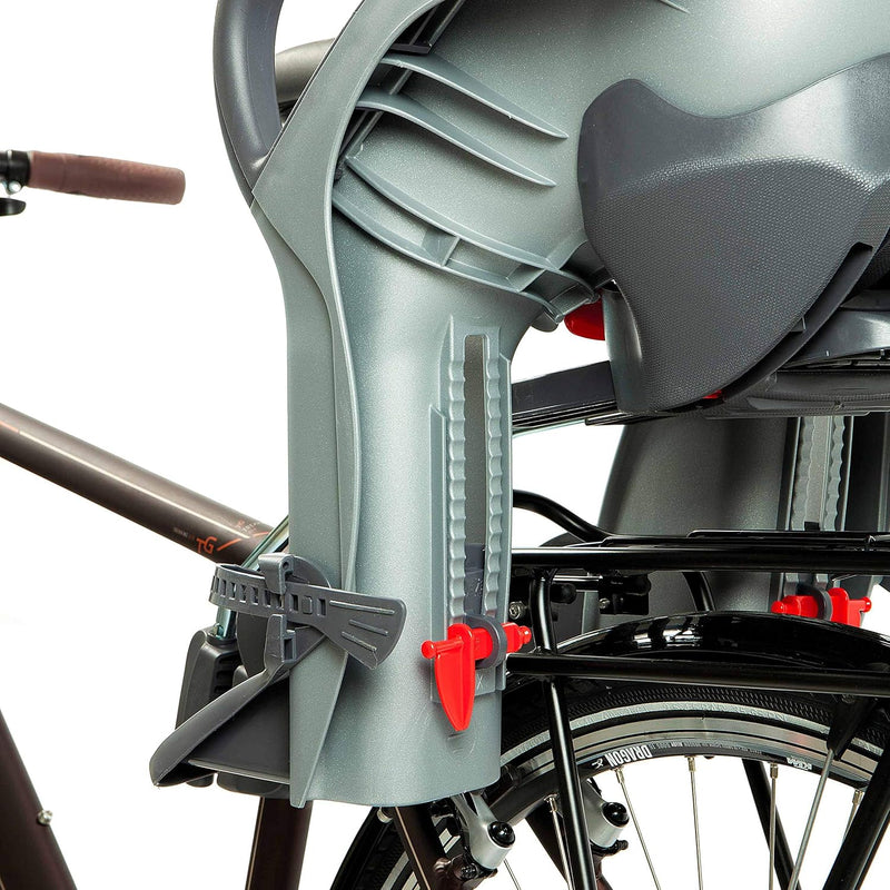 OKBABY 10+ - Fahrradsitz hinten für Kinder bis 22 kg mit Liegefunktion - Schwarz und Grau