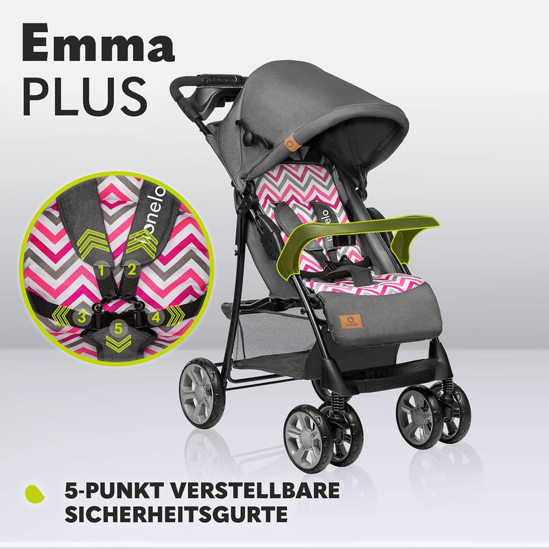 LIONELO Emma Plus Kinderwagen bis zu 15 kg, Kindersportwagen, leicht m