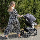 Kidnort Isbjörn Kinderbuggy ab Geburt bis 22 kg, klappbar mit Liegefunktion, umsetzbare Sitzeinheit, große EVA-Räder mit Allradfederung, verstellba...