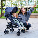 LIONELO Elia Buggy Klein Zusammenklappbar Kinderwagen Bis 15 Kg, Rücken Und Fußstützenverstellung Hinterradbremse, Moskitonetz, Einkaufskorb