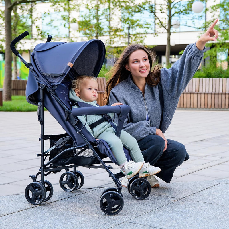 LIONELO Elia Buggy Klein Zusammenklappbar Kinderwagen Bis 15 Kg, Rücke