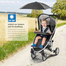 reer ShineSafe Sonnenschirm für Kinderwagen, universal nutzbar, dreh- und neigbar, schwarz
