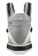 manduca XT Babytrage - Verstellbarer Sitz, der mitwächst - Vom Neugeborenen bis zum Kleinkind - Babytrage aus Bio-Baumwolle mit 3 Tragemöglichkeiten ,Grey-white