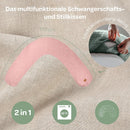 BEABA, Big Flopsy, Coussin Allaitement/Grossesse, Oreiller Maternité, Multifonctions, Convient pour Dormir/Allaiter, Soutien, Hypoallergénique, Dét...