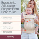 Ergobaby Omni Breeze Baby Carrier for Newborns from Birth up to 20 kg, 4 Positions, SoftFlex Mesh, Ergonomic Front and Back Carrier...