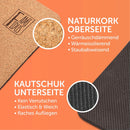 Famifidus Krabbelmatte Baby schadstofffrei - Kinder Spielmatte aus Kork & Naturkautschuk - 80 x 80 cm - Bodenmatte mit 4,5mm Stärke ideal als Spielunterlage, Spiel und Krabbelunterlage