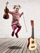 small foot Gitarre "Natur" aus Holz, mit sechs Nylonsaiten und Plektron, geeignet für Kinder ab 3 Jahren, 3307