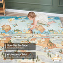 Krabbelmatte Baby Faltbar Spielmatte Kinder Spieldecke 180x200x1.5cm Krabbeldecke Für Baby - Babymatte Kindermatte - Schaumstoffmatte Kinderteppich- Spielteppich - Bodenmatte Kinder - Babygeschenk