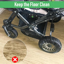 Heveer Radabdeckungen für Babys Wasserdichte Radschutzhülle Staubdicht Kinderwagen Zubehör Radabdeckung für Kinderwagen 4 Stück Schwarz