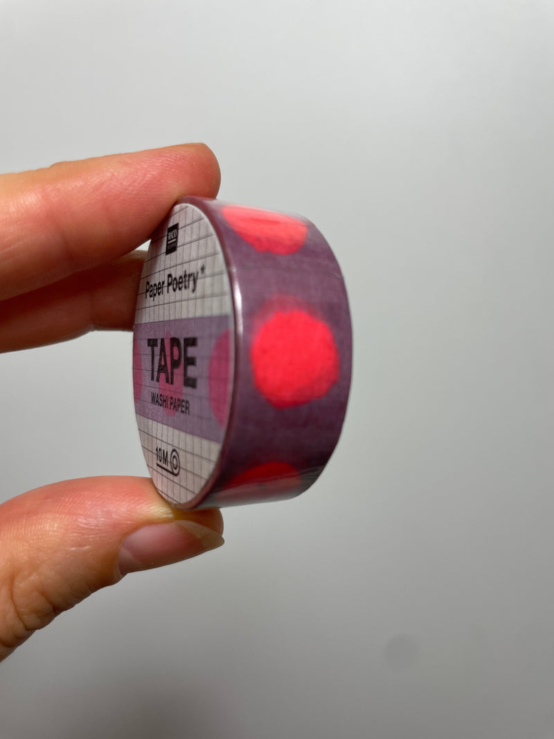 Paper Poetry • Tape Crafted Nature Spots pink • 1,5cm 10m