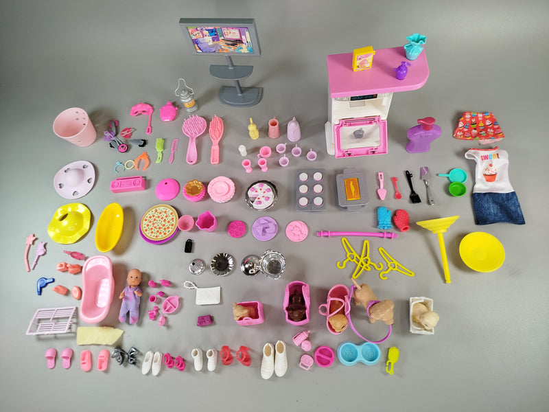 Mattel Puppen mit Zubehör – Set von 6, Haustiere & Roller