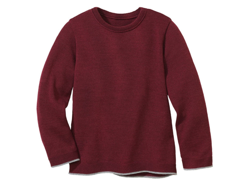 Disana 100% Wolle Kinder Strickpullover cassis* 122 | 7yrs, 128 | 8yrs