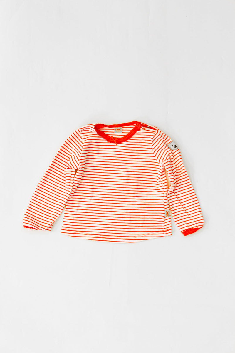 Longsleeve, size 74, red and white striped | Steiff