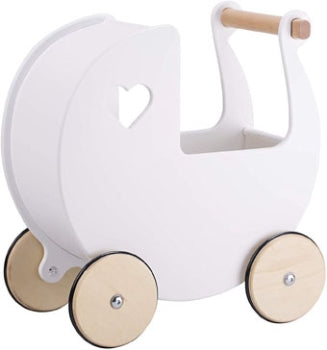 MOOVER Puppenwagen (weiß) – Neuwertig (Last Season) | Holz