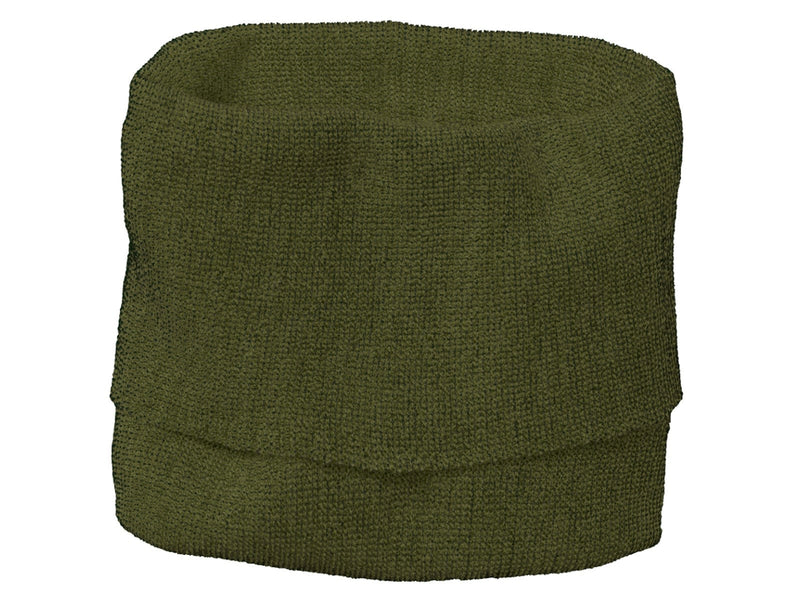 Disana Kinder 100% Bio-Merinowolle Schlauch-Schal melange-oliv-anthrazit°* 104 | 4yrs, 110 | 5yrs, 116 | 6yrs, 98 | 3yrs