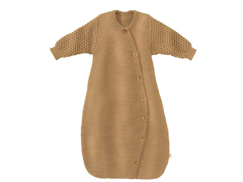 Kuscheliger Disana Baby-Schlafsack aus Wolle – Karamell, 60 cm