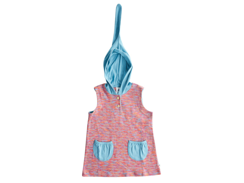 Kurzarm Kleider Kleider & Röcke Kleidung Baby und Kinder Tunika m. Spitzkapuze Flamme Leela Cotton Front Image Last Season