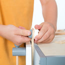 Werkbank, Holzwerkbank, Werkzeug-Set, große Arbeitsplatte, Ablage, 3 Schubfächer, mitwachsend