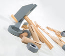 Werkzeugkiste für Kinder, Holzwerkzeugkasten, Holzbaukasten inklusive 22-teiligem Werkzeug – Detailbild (12/18)