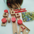Murmelbahn Marble Run 40-teilig Holzbauklötze Set