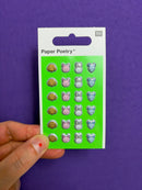 PAPER POETRY • MINI PUFFY STICKER TIERE • 24-TEILIG