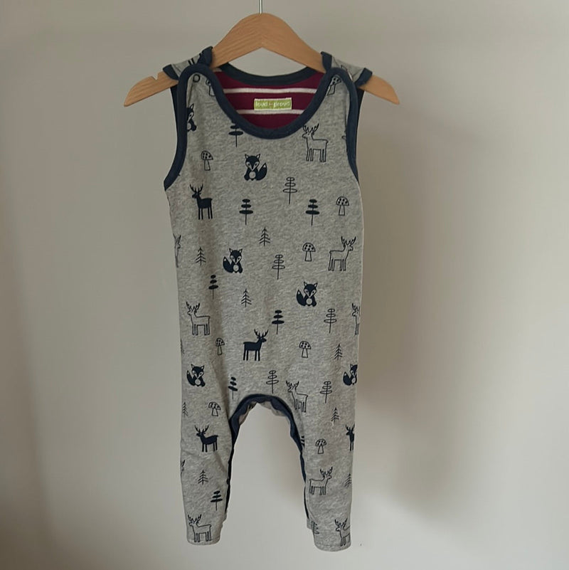 loud+proud reversible romper knit - size 74/80 