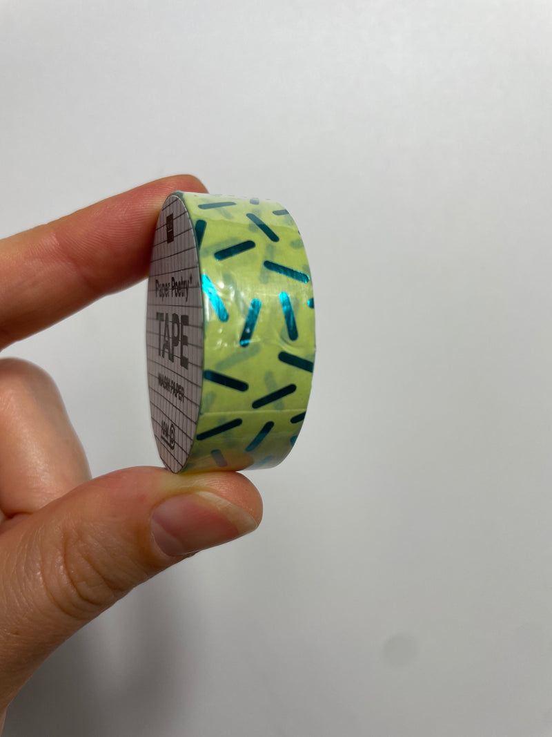 Paper Poetry • Tape Stracciatella türkis • 15mm 10m Hot Foil
