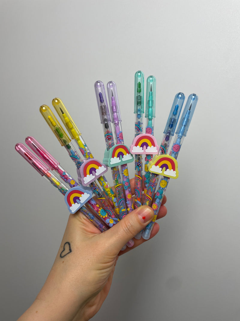 2in1 Steckstift Regenbogen mit Radierer