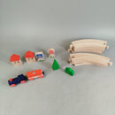 Holzeisenbahn Zugset mit 8 Kurven & Zubehör