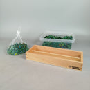 Fröhlich Lernen Design Murmeln Holzbox Set Neuwertig