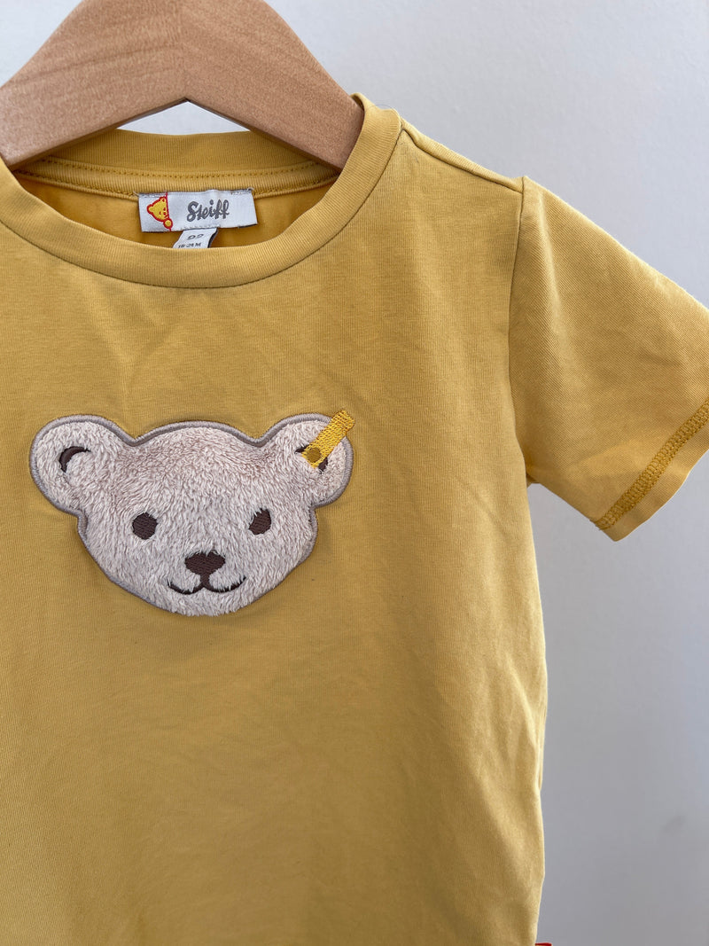 Steiff T-shirt with squeaking teddy - size 92