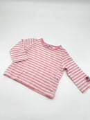 Gestreiftes Langarmshirt - Gr. 62 (Salt and Pepper)