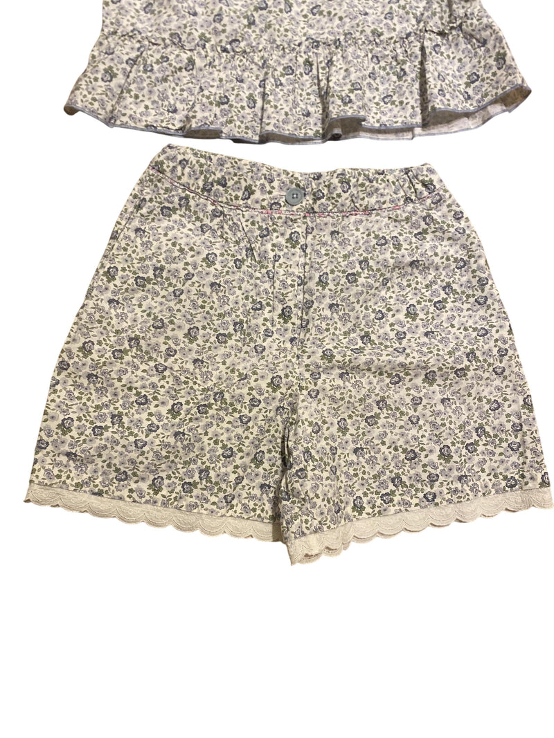 Blusen Hemden & Blusen Kleidung Set bluse & short ZARA Rear Image Second Hand