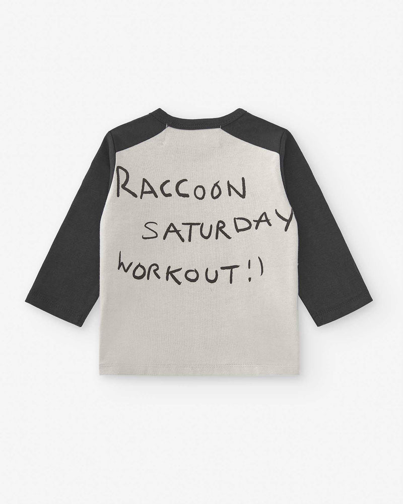 CAMISETA DE BEBE RACCOON SATURDAY WORK OUT