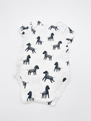 Weißer Body mit Zebra-Print - Gr. 74 (C&A)