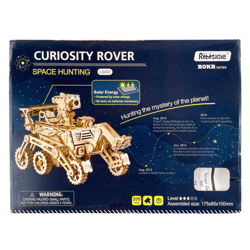 Robotime Curiosity Rover Solar - wooden model building