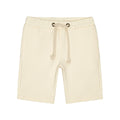 Little Hedonist super comfy organic surfer shorts in Bleached Sand made from our softest organic cotton. Sustainable kids clothing for boys and girls.