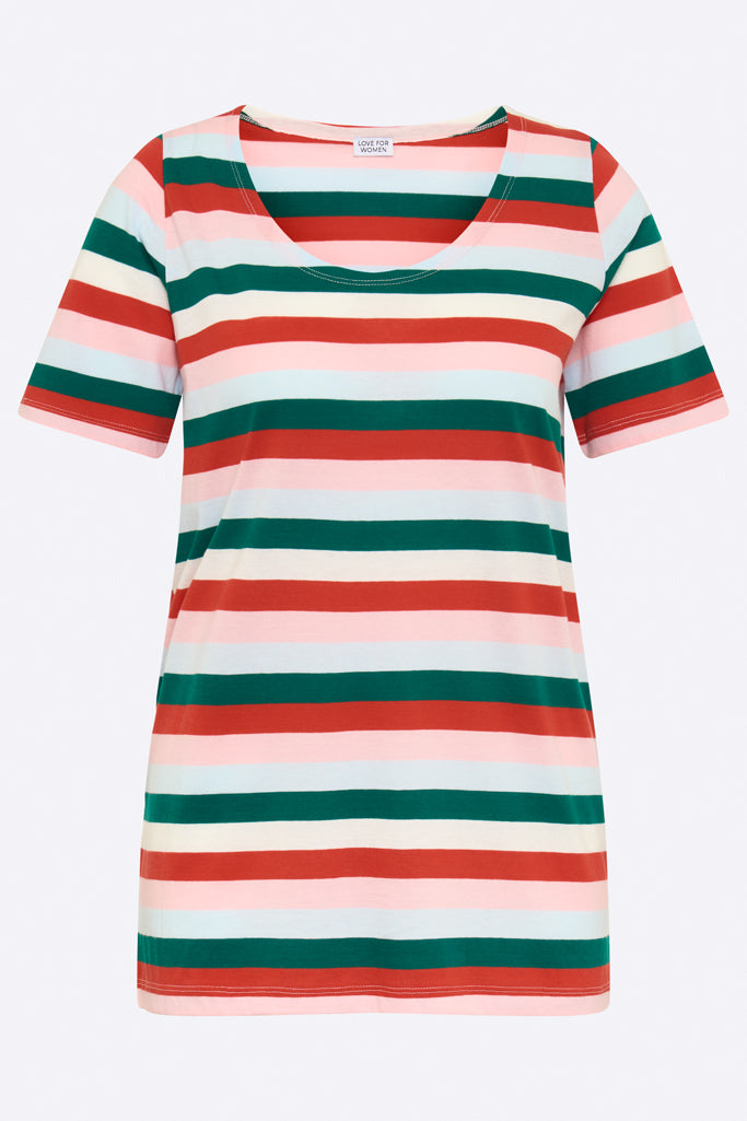 Balthasar T-shirt in Multistripe für Frauen