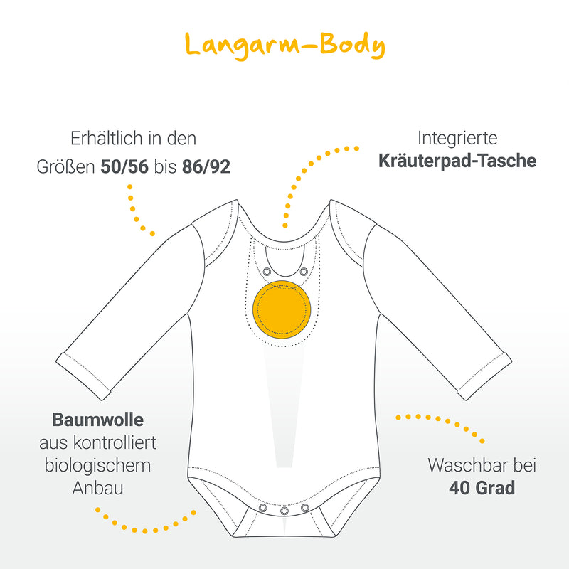 Löwenkind Body mit Pad-Tasche Doppelpack