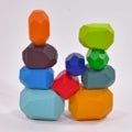 OBILO Bunte Stapelsteine aus Holz, 10 Teile