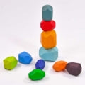OBILO Bunte Stapelsteine aus Holz, 10 Teile