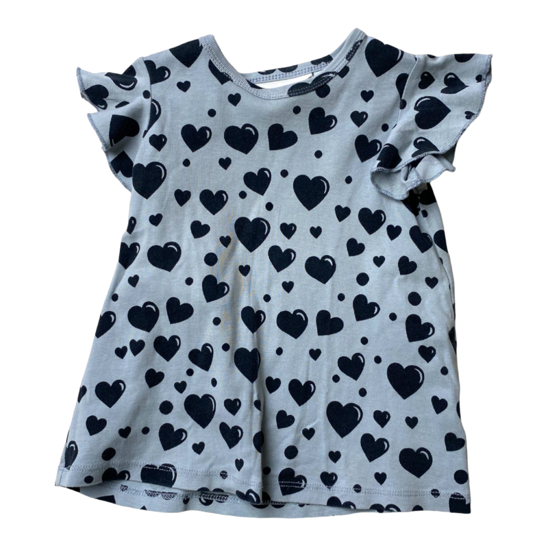 Mini Rodini t-shirt dress, hearts | 68/74cm