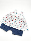 Einteiler mit Blumenmuster - Gr. 68 (Manguun)