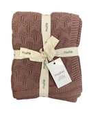 Mushie Gestrickte Babydecke mit Wabenmuster