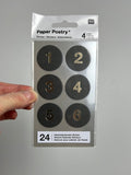 Paper Poetry • Adventskalender Sticker Zahlen 1-24